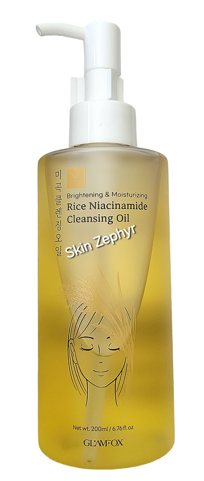 Glamfox Brightening and Moisturizing Rice Niacinamide Cleansing Oil