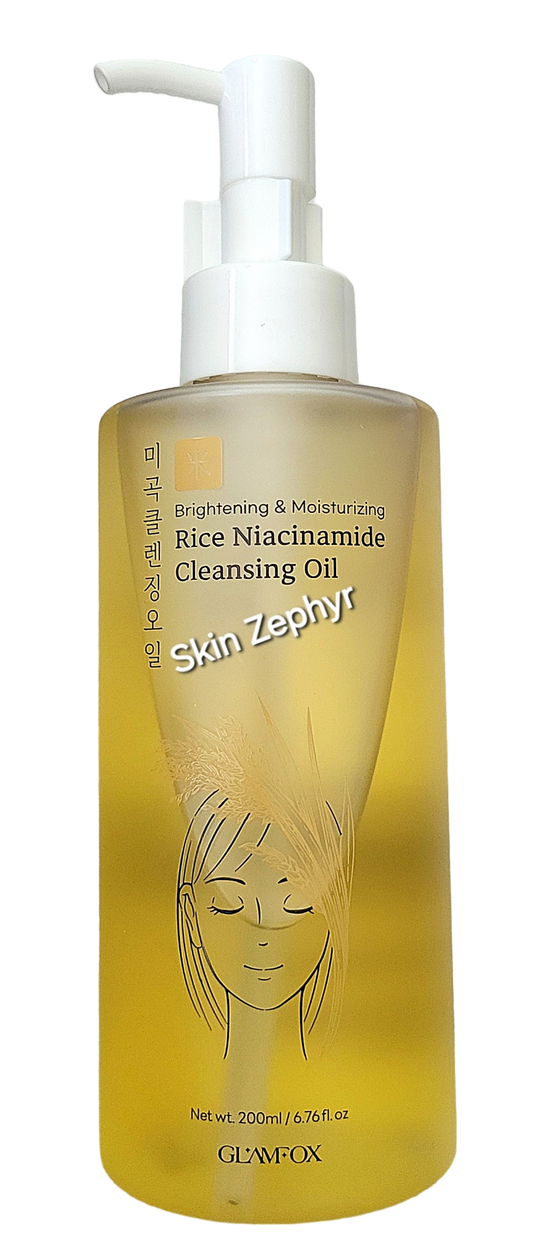 Glamfox Brightening and Moisturizing Rice Niacinamide Cleansing Oil