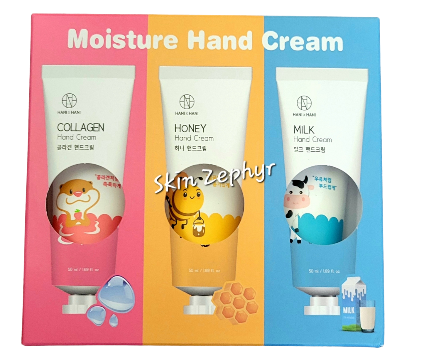 Hani x Hani Moisture Hand Cream Set (Collagen, Honey and Milk)