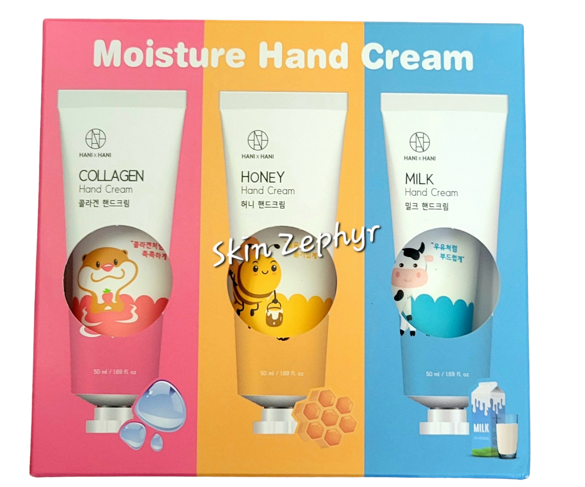 ☆　honey♪様│イオ-ヌクリーム ２& ローション 1 Hani x Hani Moisture Hand Cream Set (Collagen, Honey and Milk