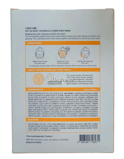 I Dew Care Hot As Sheet Calendula Flower Sheet Mask Set