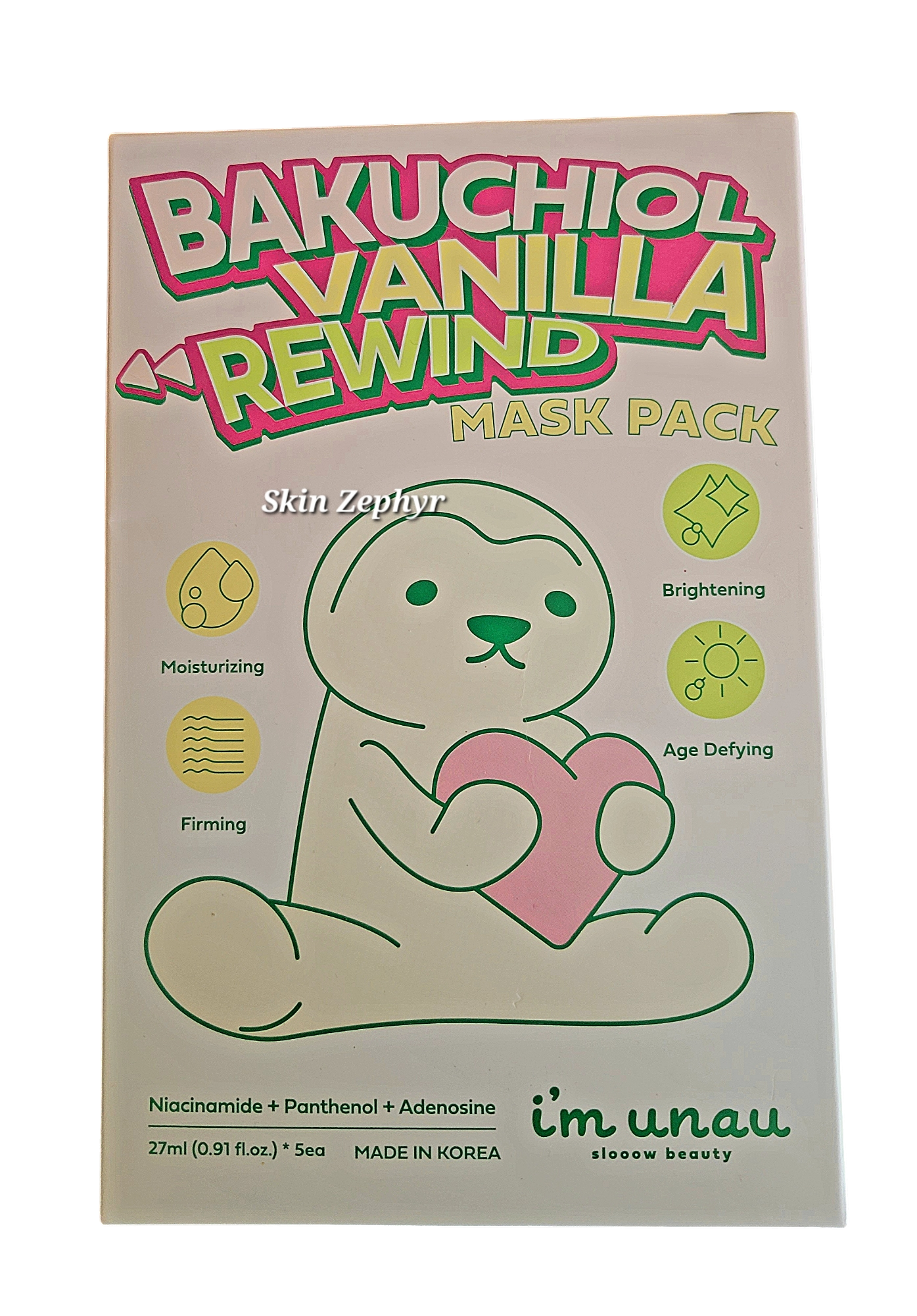 I'm Unau/I'm Now Bakuchiol Vanilla Rewind Mask Pack
