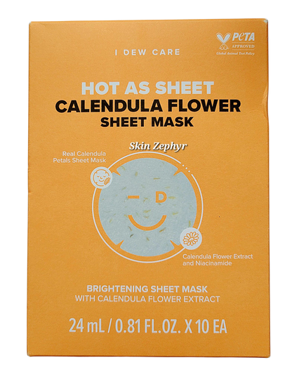 I Dew Care Hot As Sheet Calendula Flower Sheet Mask Set