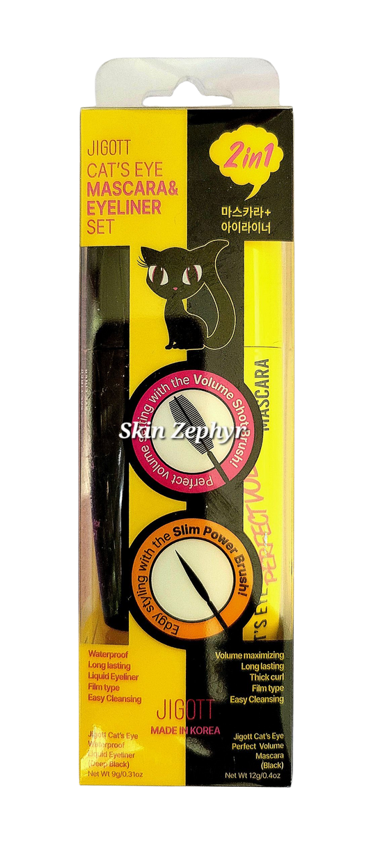Jigott Cat's Eye Mascara and Eyeliner Set