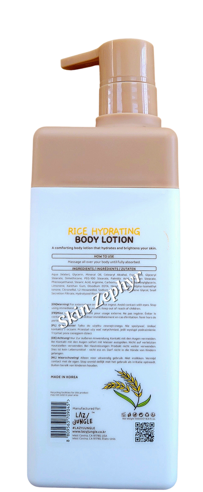 Lazy Jungle Rice Hydrating Body Lotion