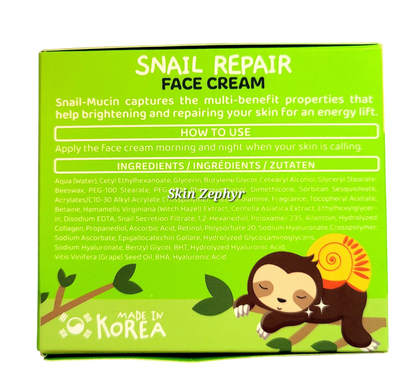 Lazy Jungle Snail Repair Face Cream
