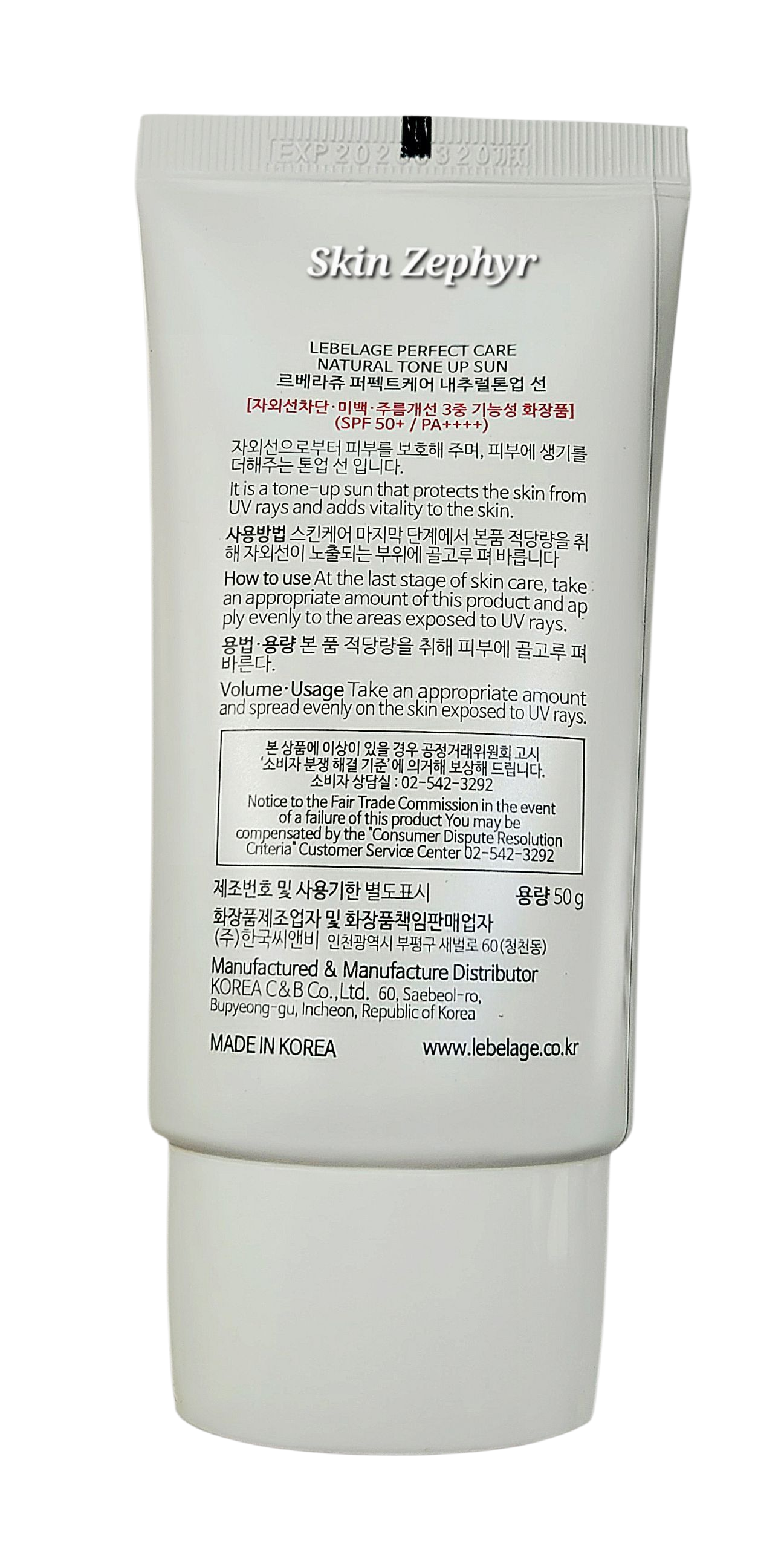 Lebelage Perfect Care Sun Cream- Natural Tone Up