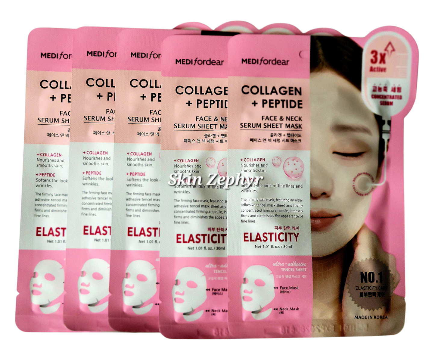 Medifordear Collagen + Peptide Face & Neck Serum Sheet Mask