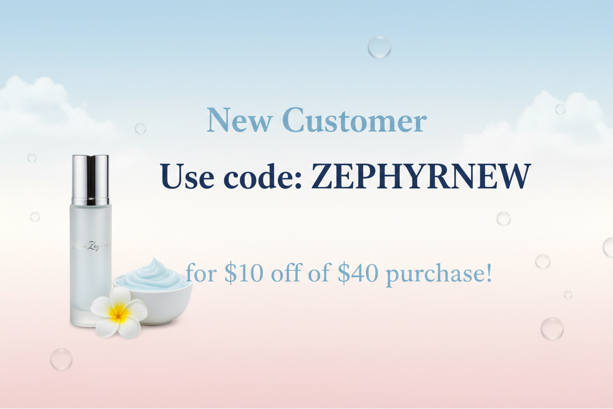 New customer Use code: ZEPHYRNEW for $10 off of $40 purchase!