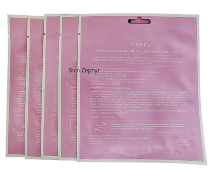 OWRN PDRN, Niacinamide and Collagen Sheet Masks