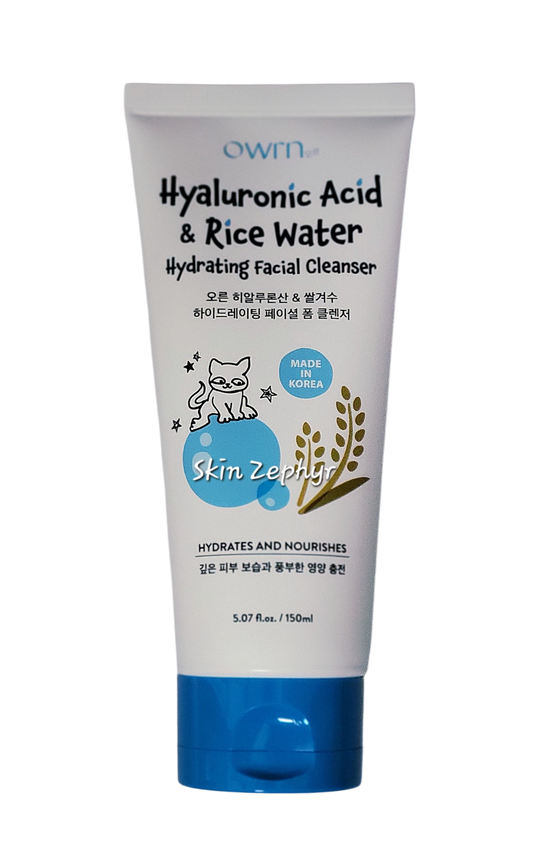 Owrn Hyaluornic Acid and Rice Water Hydrating Facial Cleanser