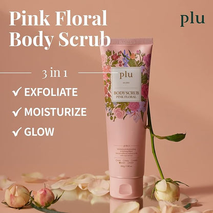 plu Pink Floral Body Scrub