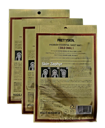 Prettyskin Premium Essential Sheet Mask Gold Snail