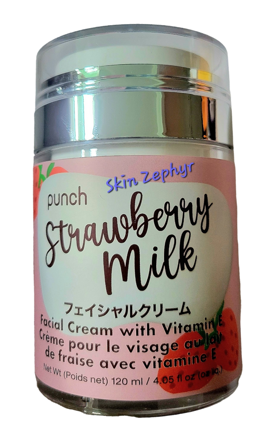 Punch Strawberry Milk Facial Cream with Vitamin E