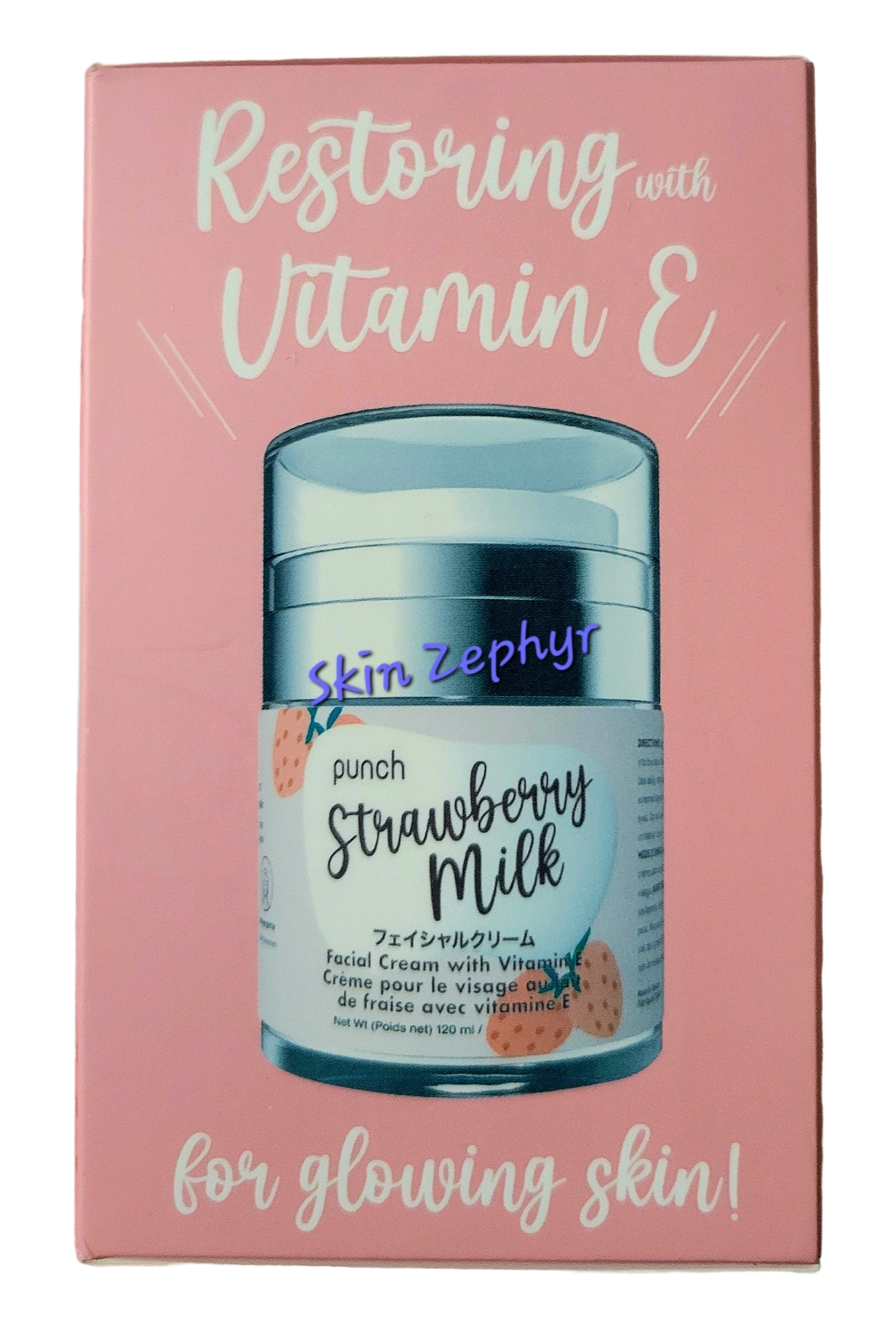 Punch Strawberry Milk Facial Cream with Vitamin E