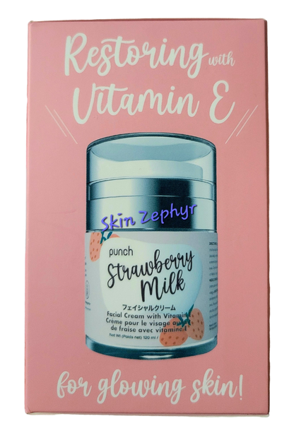 Punch Strawberry Milk Facial Cream with Vitamin E