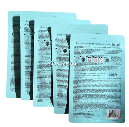 Purederm Deep Purifying Black O2 Charcoal Bubble Face Mask