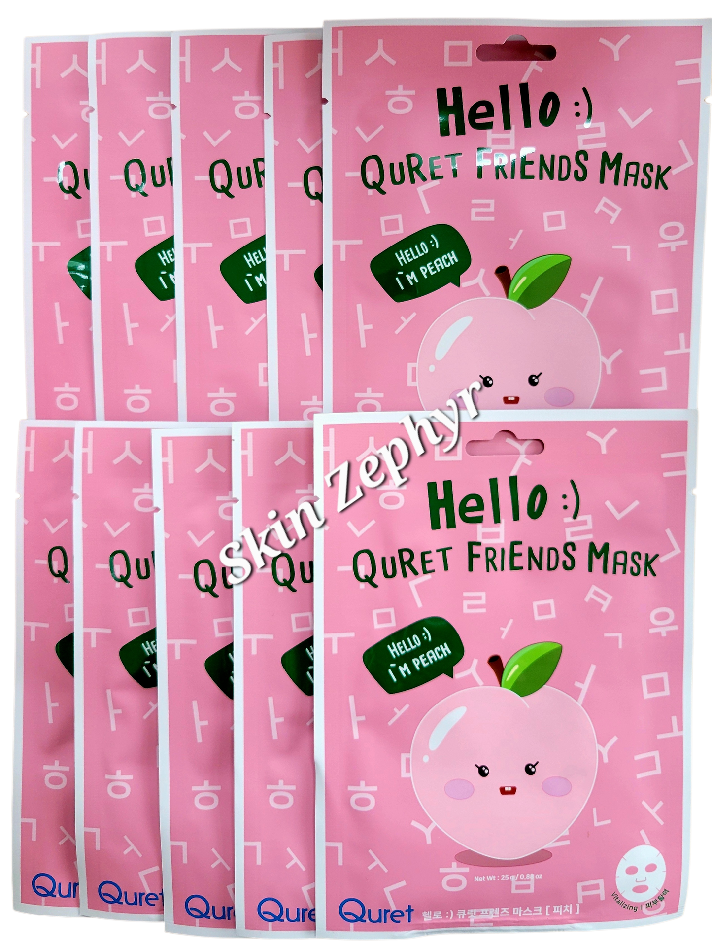 Quret Hello Friends Mask: Peach