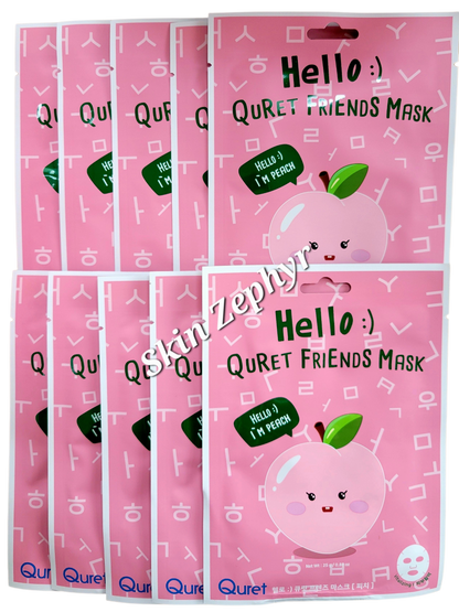 Quret Hello Friends Mask: Peach