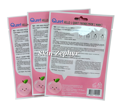 Quret Hello Friends Mask: Peach