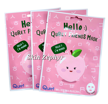 Quret Hello Friends Mask: Peach