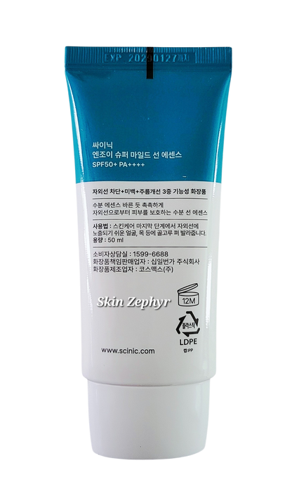 Scinic Enjoy Super Mild Sun Essence SPF50+ PA++++