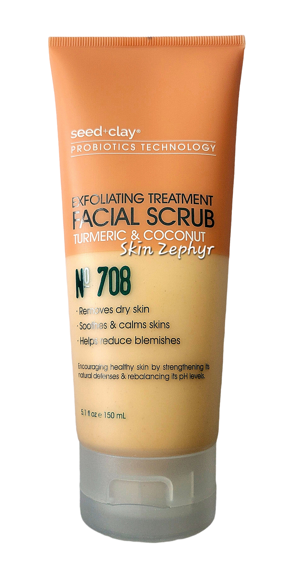 Seed and Clay Tumeric and Coconut Exfoliating Treatment Facial Scrub No. 708