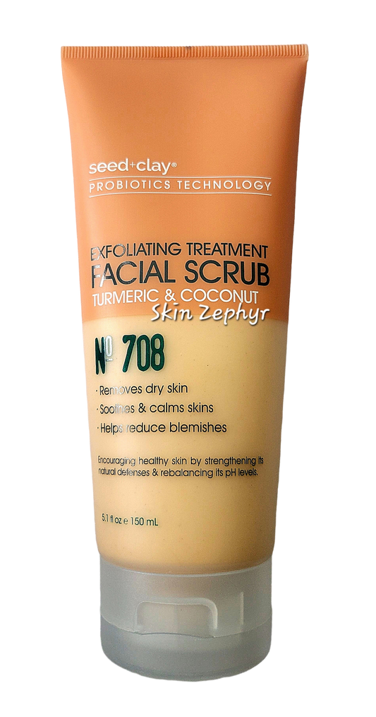 Seed and Clay Tumeric and Coconut Exfoliating Treatment Facial Scrub No. 708