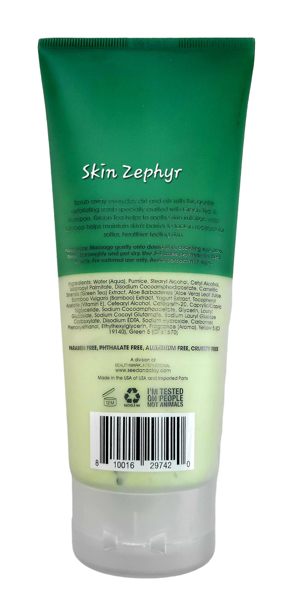 Seed and Clay Green Tea and Bamboo Deep Cleansing Facial Scrub