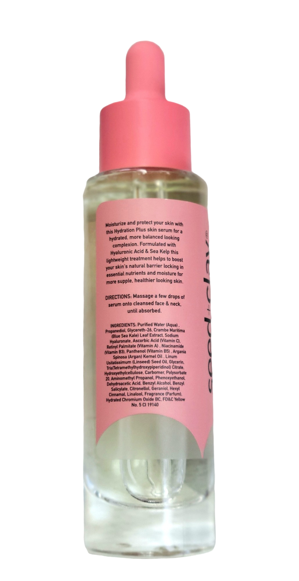 Seed and Clay Hydration Plus Face Serum with Hyaluronic Acid and Sea Kelp