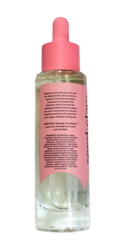 Seed and Clay Hydration Plus Face Serum with Hyaluronic Acid and Sea Kelp