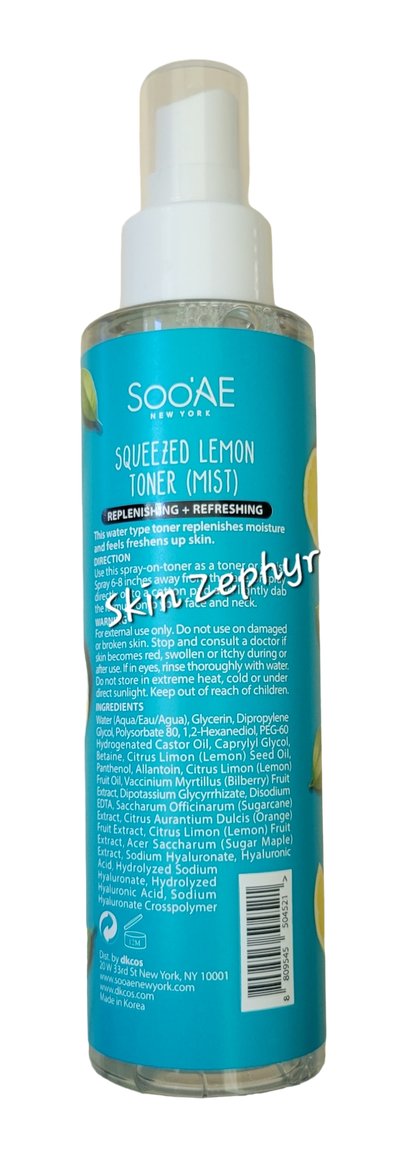 Soo'AE Squeezed Lemon Toner Mist