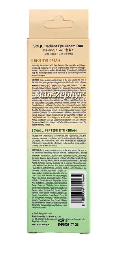 Soqu Radiant Eye Cream Duo