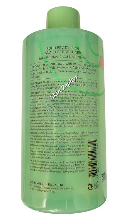Soqu Revitalizing Snail Peptide Toner