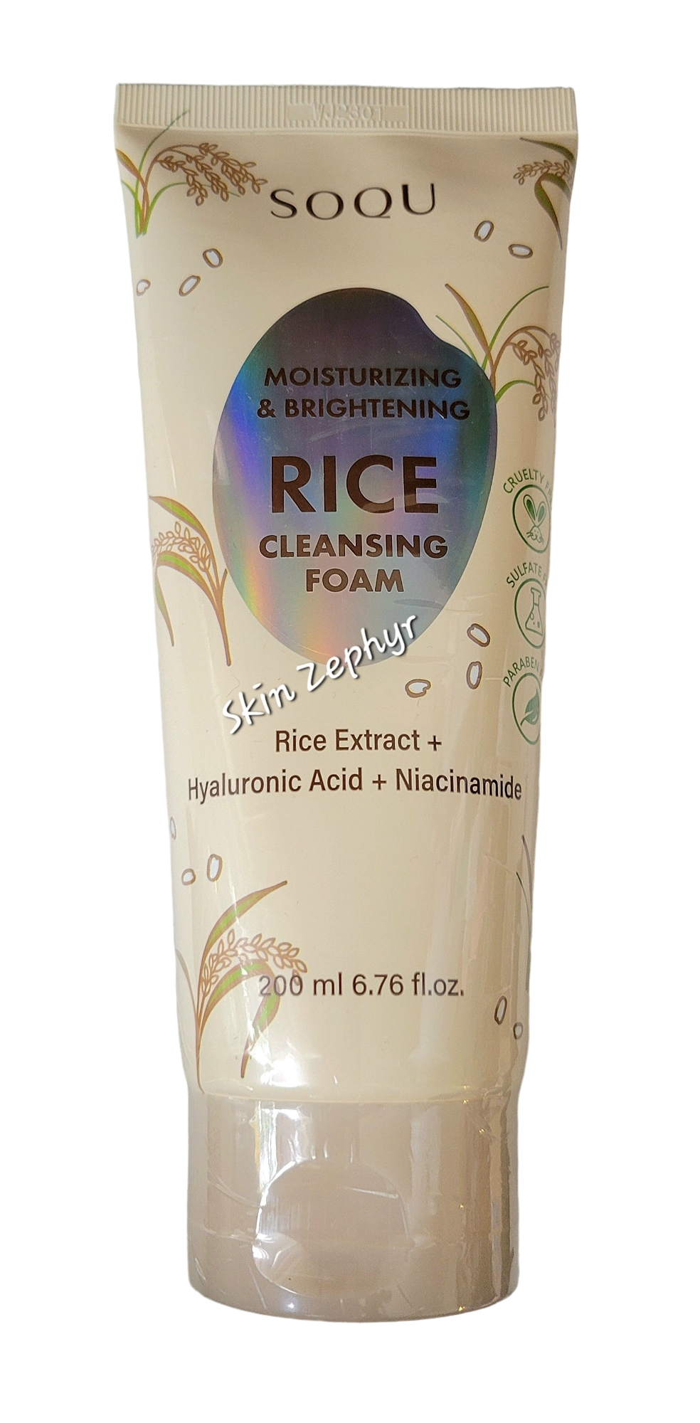 Soqu Moisturizing and Brightening Rice Cleansing Foam – Skin Zephyr