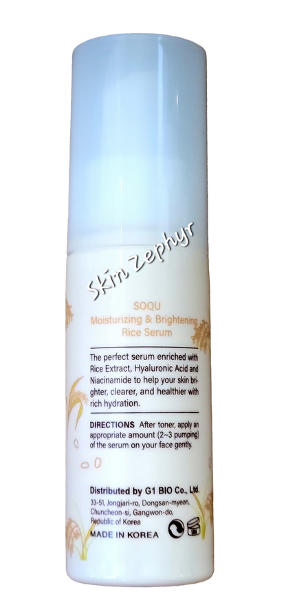 Soqu Moisturizing and Brightening Rice Serum