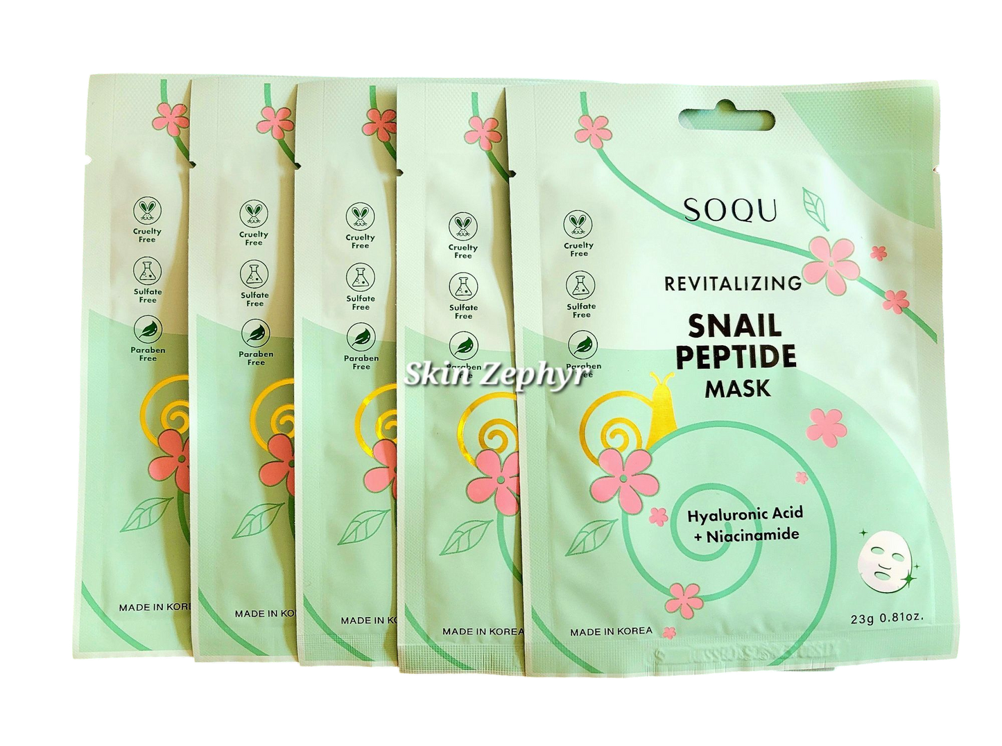 Soqu Revitalizing Snail Peptide Masks