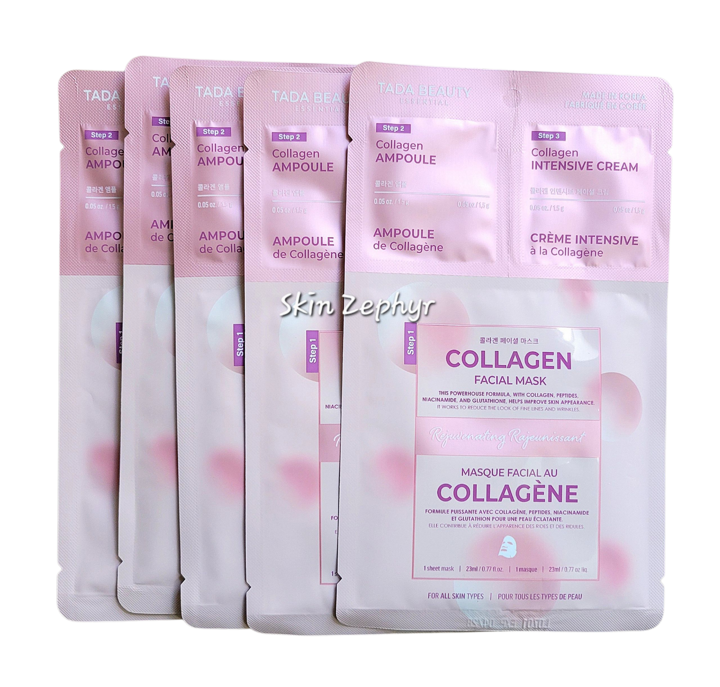 Tada Beauty Collagen 3-Step Facial Care Mask Set