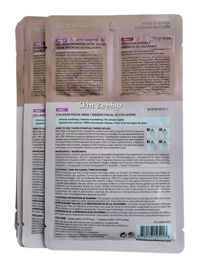 Tada Beauty Collagen 3-Step Facial Care Mask Set