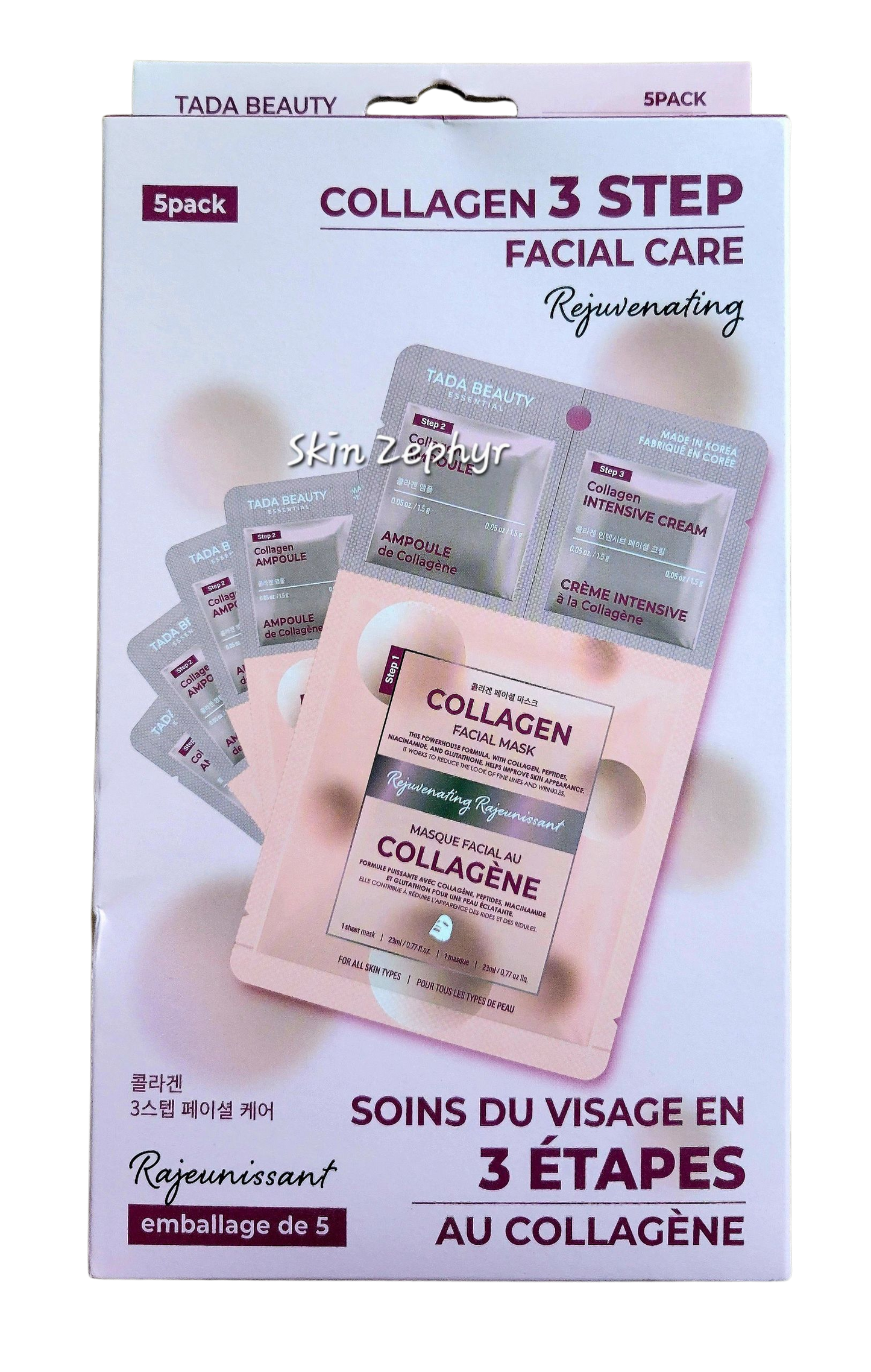 Tada Beauty Collagen 3-Step Facial Care Mask Set
