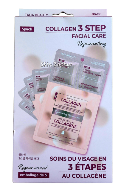 Tada Beauty Collagen 3-Step Facial Care Mask Set
