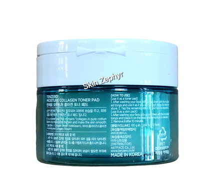 Tenzero Moisture Collagen Toner Pad
