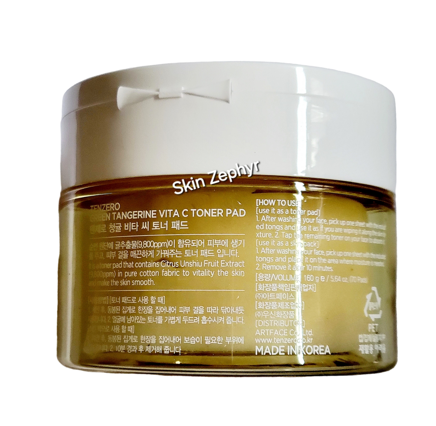 Tenzero Green Tangerine Vita C Toner Pad