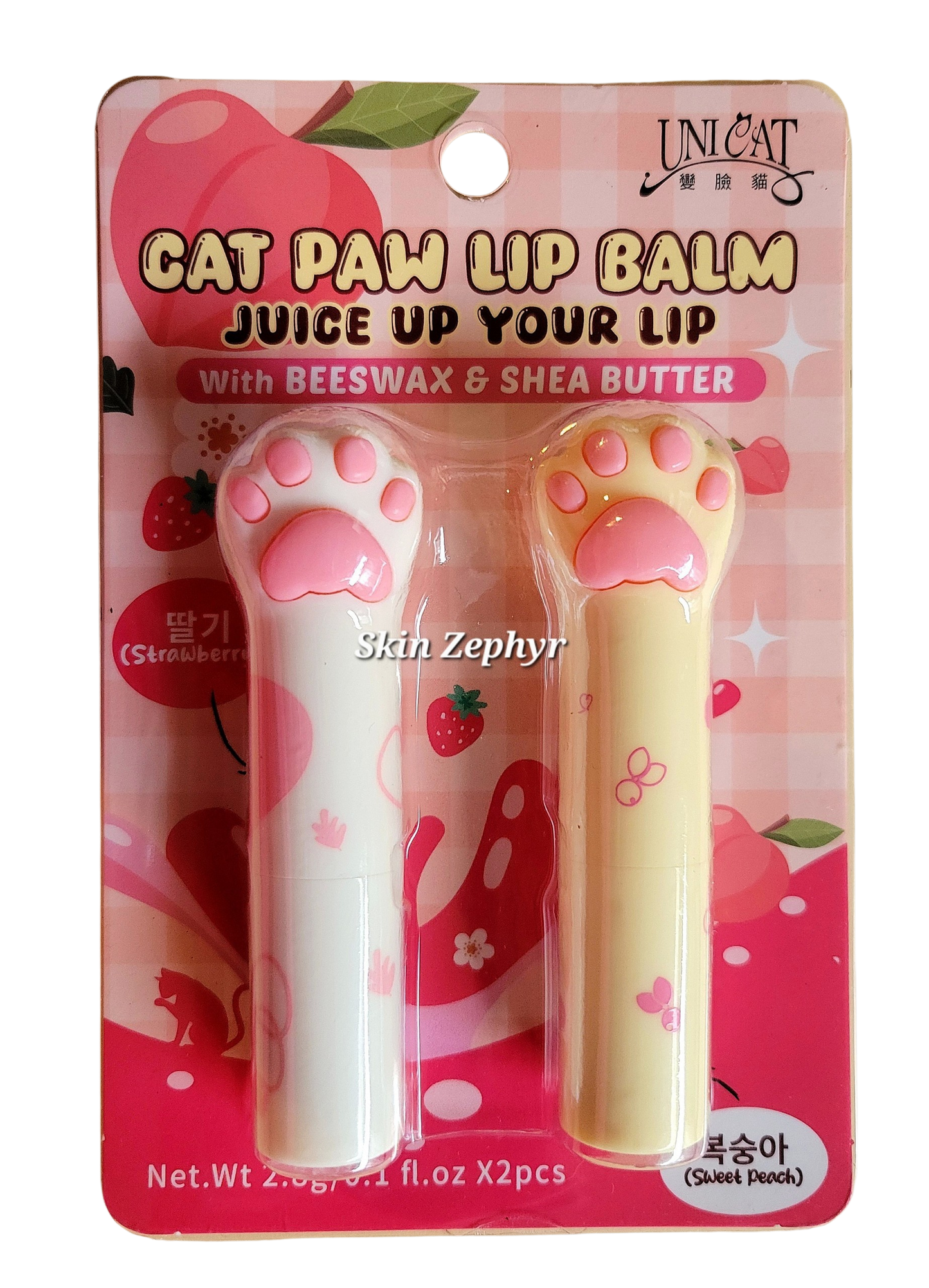 Unicat Cat Paw Lip Balm Set Duo