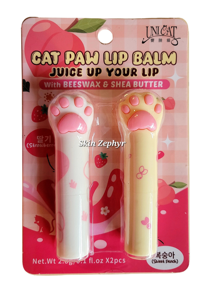 Unicat Cat Paw Lip Balm Set Duo