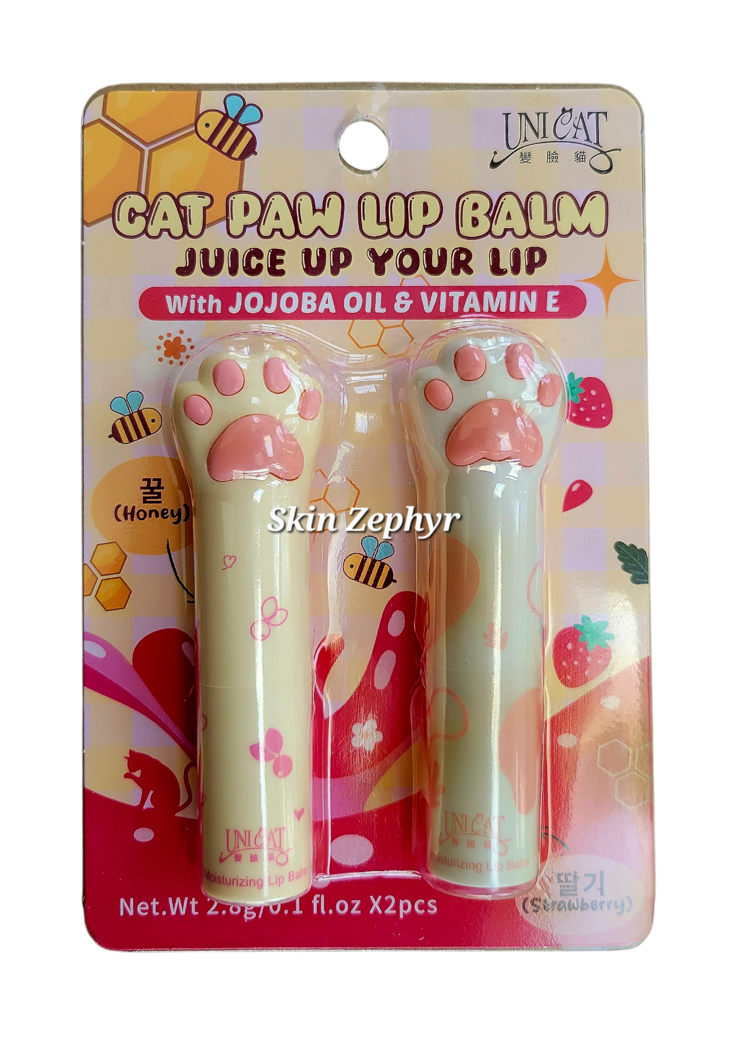 Unicat Cat Paw Lip Balm Set Duo
