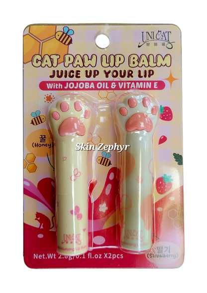 Unicat Cat Paw Lip Balm Set Duo