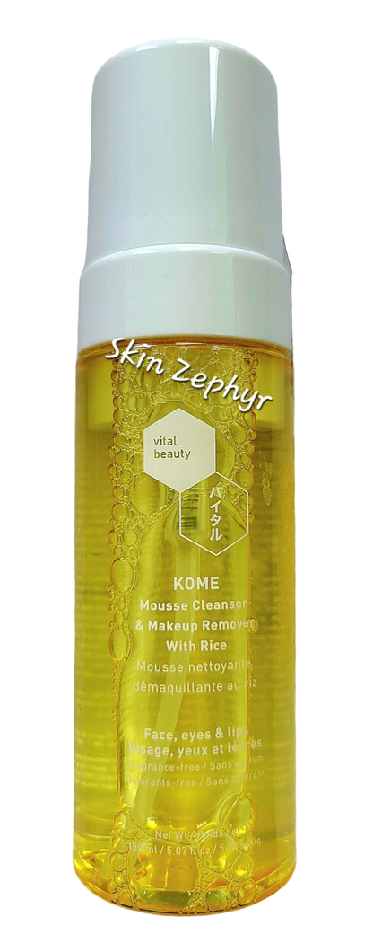 Vital Beauty Kome Mousse Cleanser and Makeup Remover with Rice