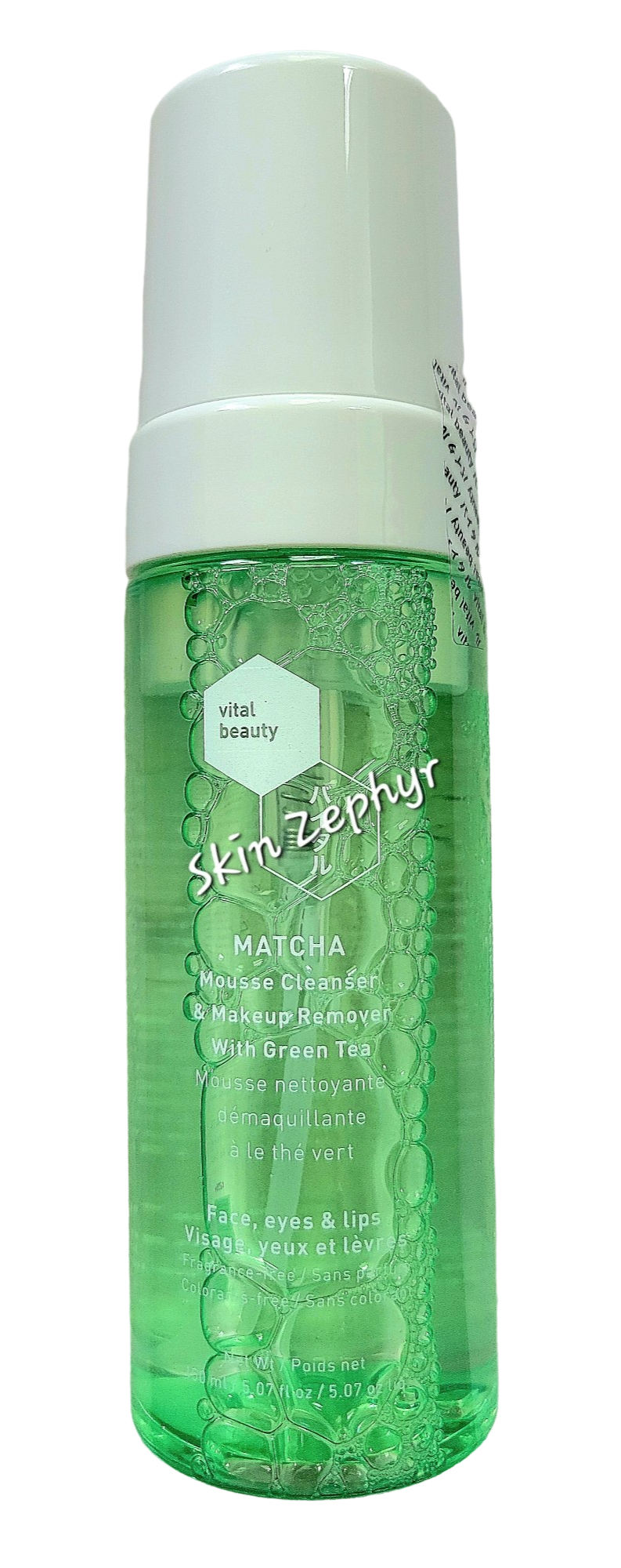 Vital Beauty Matcha Mousse Cleanser & Makeup Remover with Green
