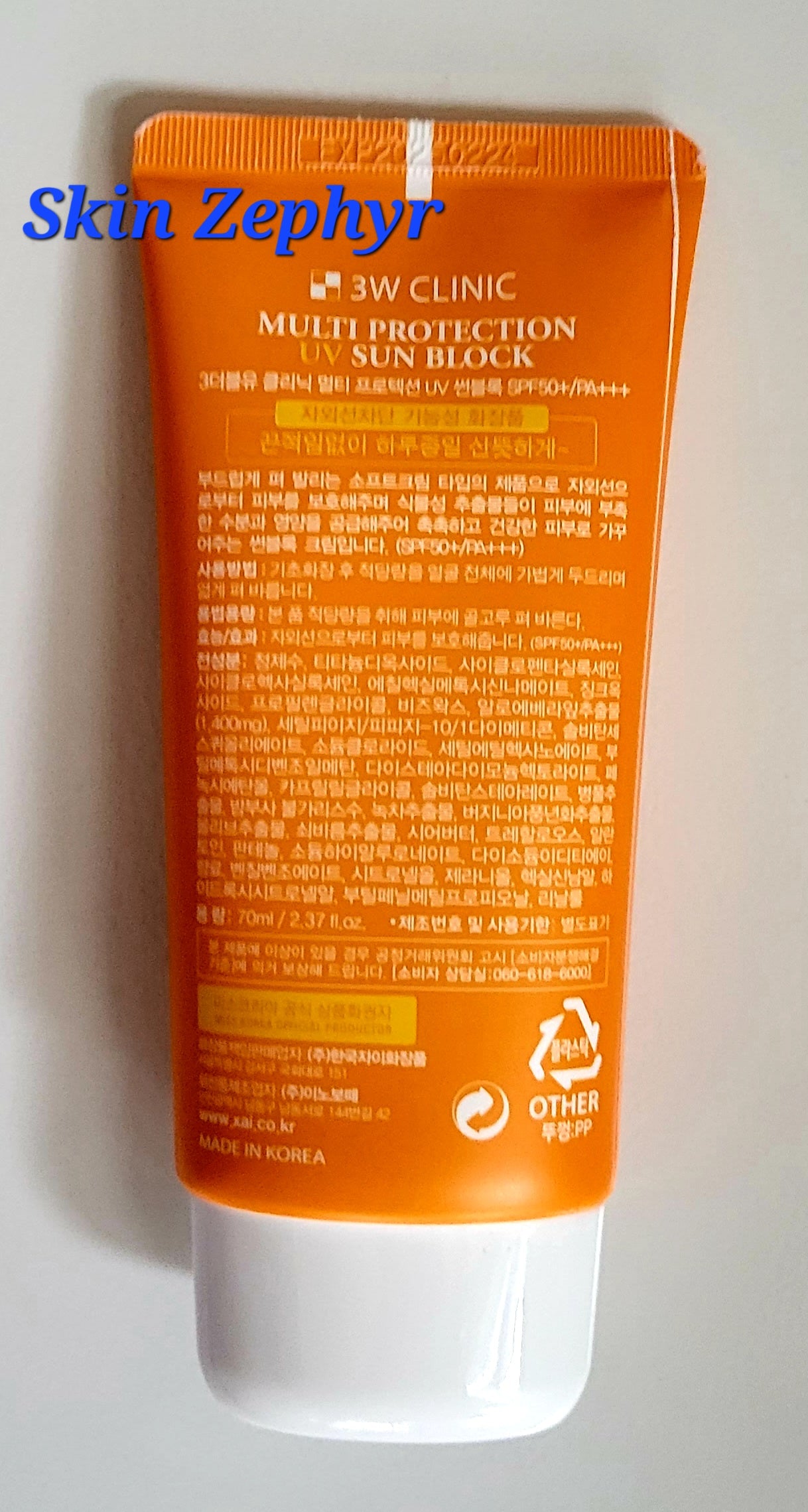3W CLINIC Multi Protection UV Sun Block SPF 50 PA +++